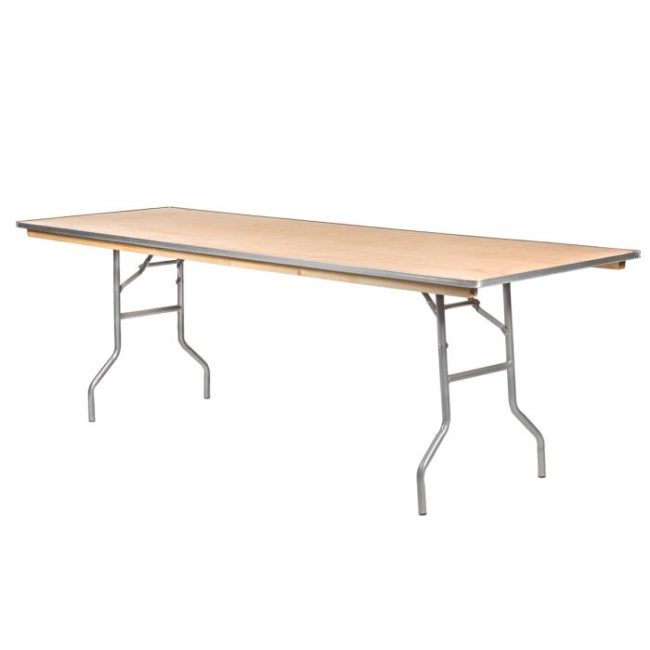 96" Wood Rectangular Banquet Table Rental